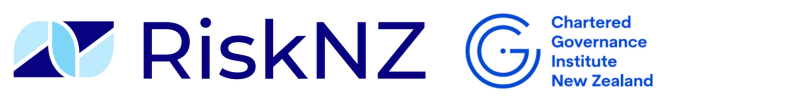 Logos of Risk NZ and CGINZ, contributors to Risk Management Essentials course where you can upskill in risk management in just 50 hours of online learning.